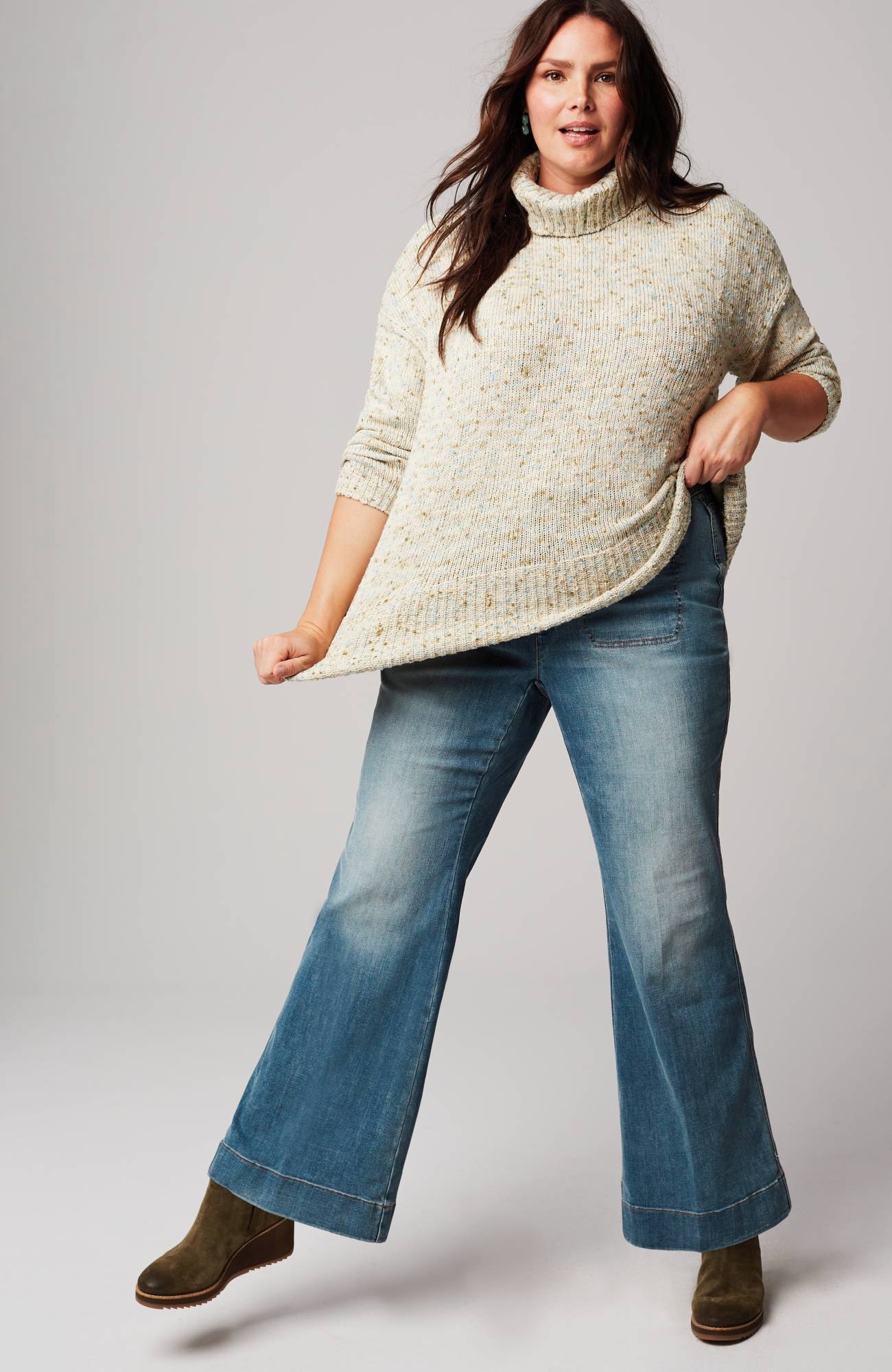 high-rise flare jeans