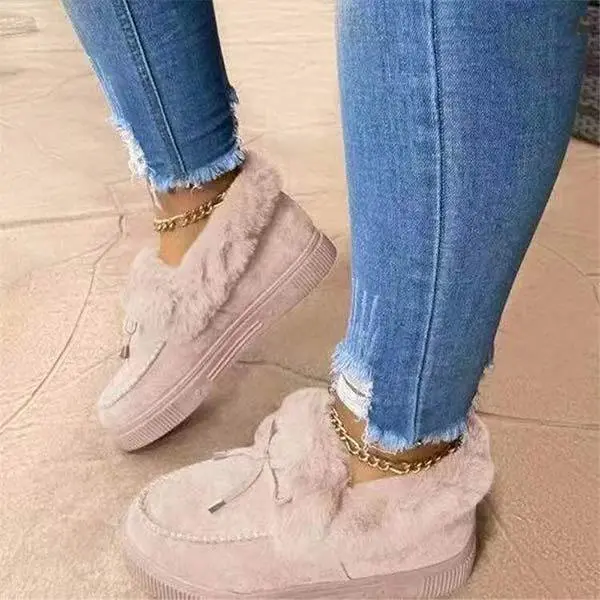 Women'S Thick Sole Fleece Thick Warm Snow Boots 66352095C