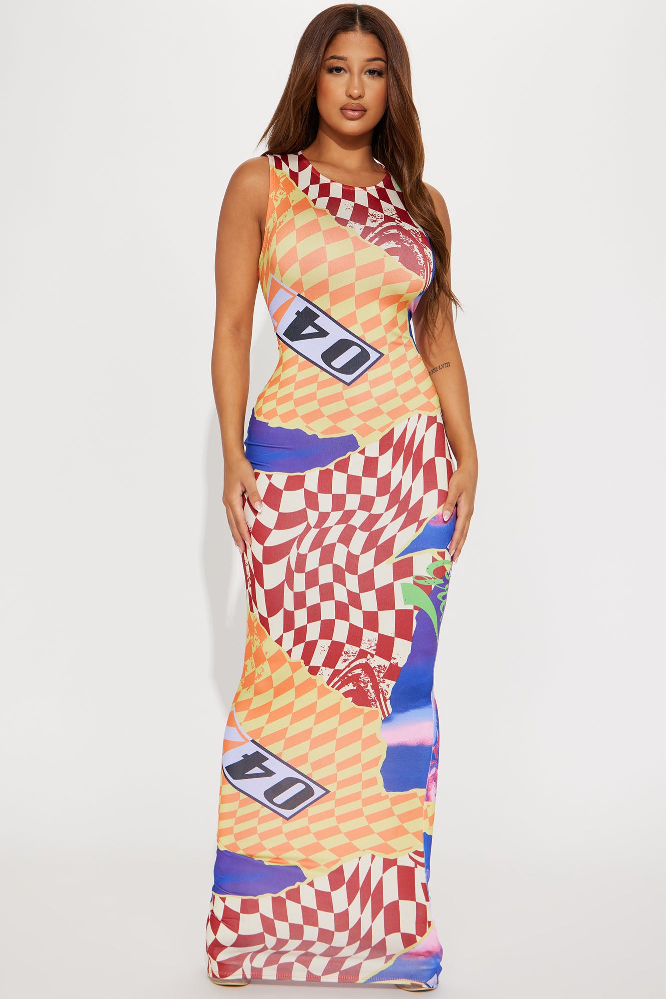 Finish First Sleeveless Maxi Dress - Multi Color