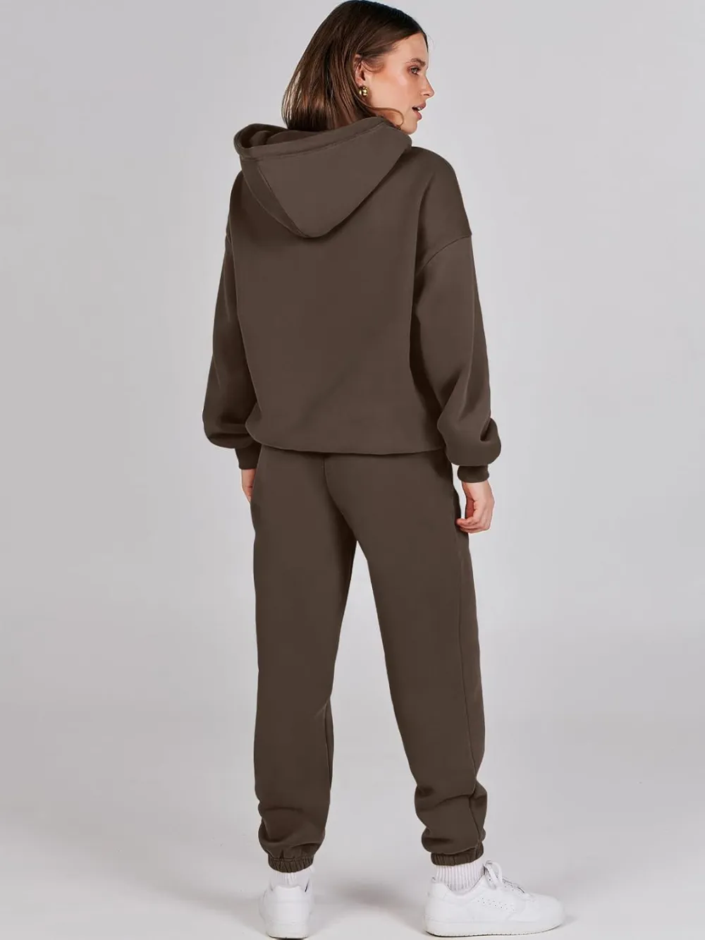 (Clearance Sale $1.99⚡) 2024 Women's Fall Oversized Casual Hoodie Two Piece Sweatshirt Jogging Pants Sweatshirt Set