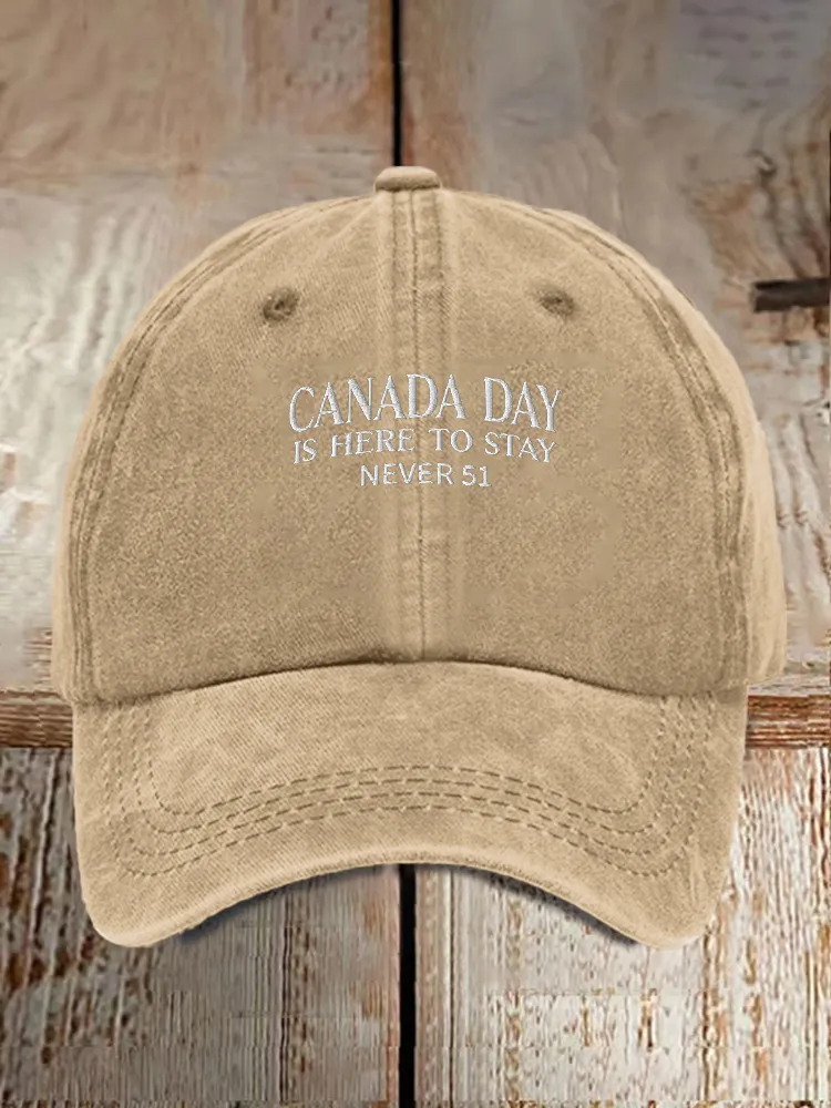 Canada Day Is Here To Stay Never 51 Printed Baseball Caps