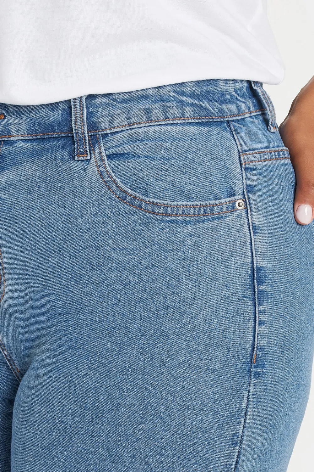 YOURS Curve Indigo Blue Wide Leg Denim Jeans