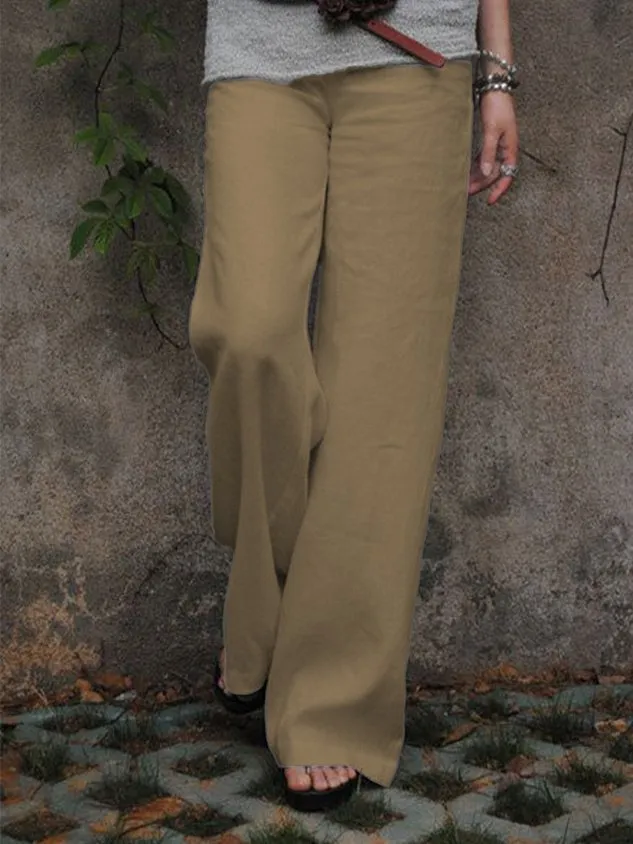 Women Going out Casual Cotton Solid Pants（⚡Clearance Sale）