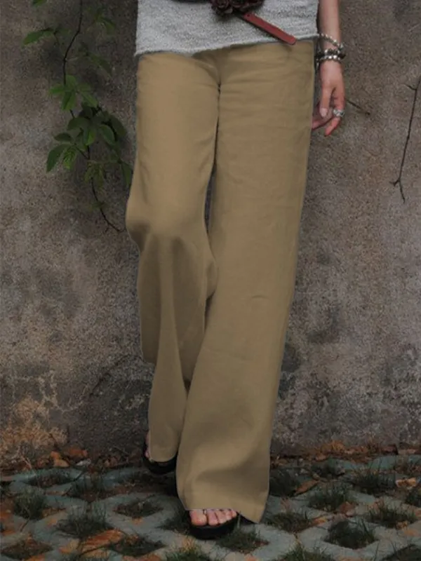 Women Going out Casual Cotton Solid Pants（⚡Clearance Sale）