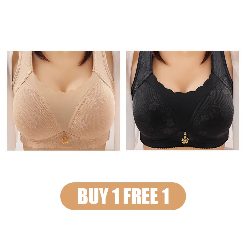 🔥BUY 1 GET 1 FREE(2packs)🔥Ladies Cotton Lace Full Cup Bra