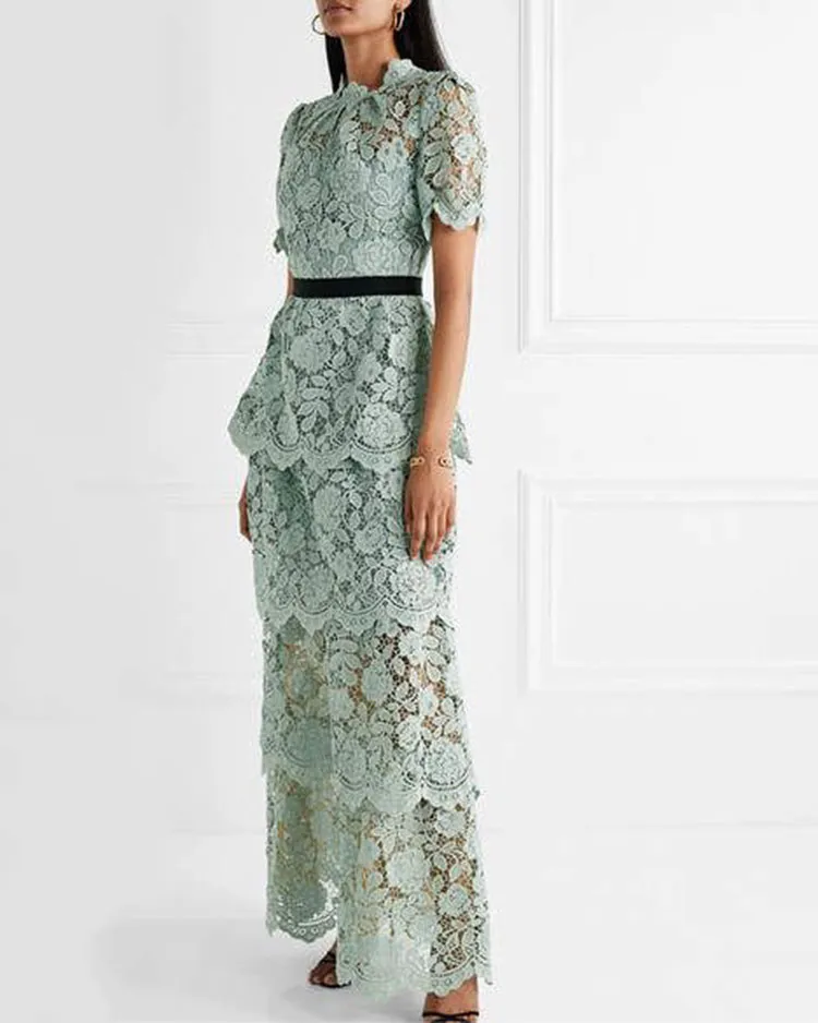 Elegant Tiered Lace Dress