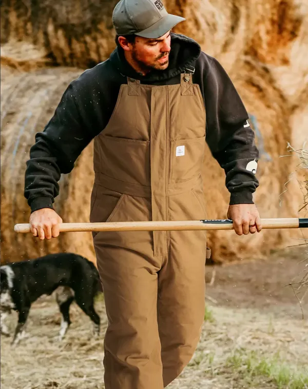 Men's Elastic Canvas Overalls - Loose and Lightweight Workwear