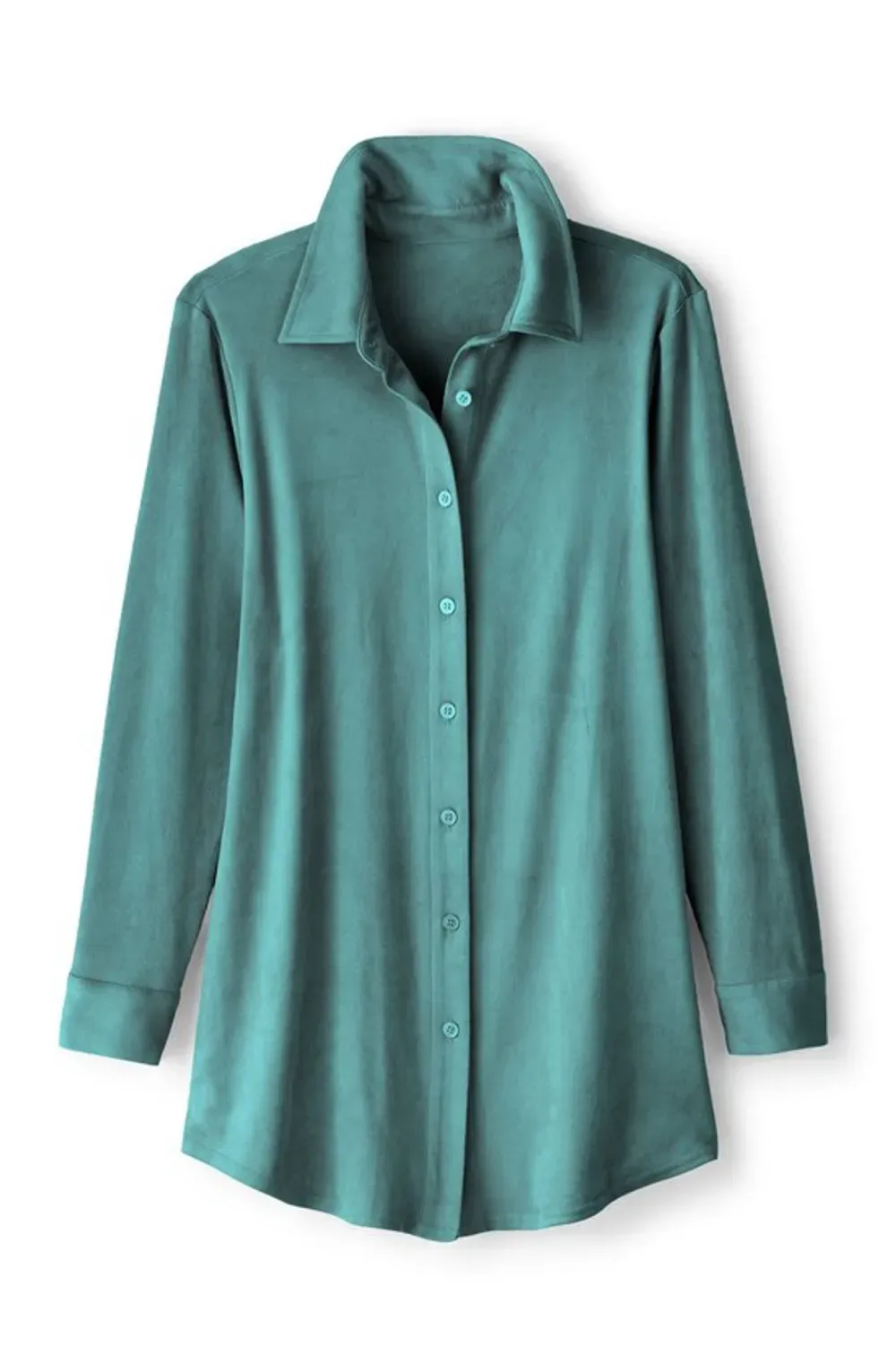 Day To Dusk Faux Suede Big Shirt