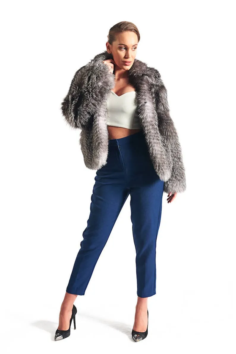 Blue Frost Fox Fur Coat Women’s