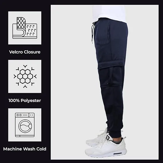 Men's Fleece Lined Cargo Jogger Sweatpants