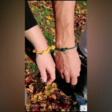2Pcs Couples Magnetic Matching Braided Rope Bracelet - Deep Blue