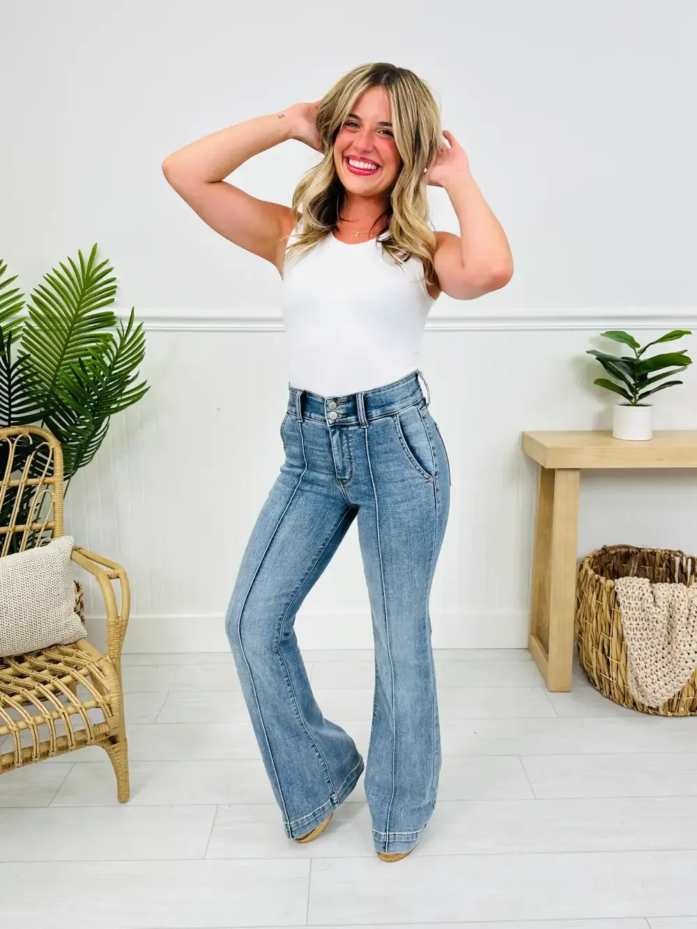 Judy Blue Stop and Stare Flare Jeans