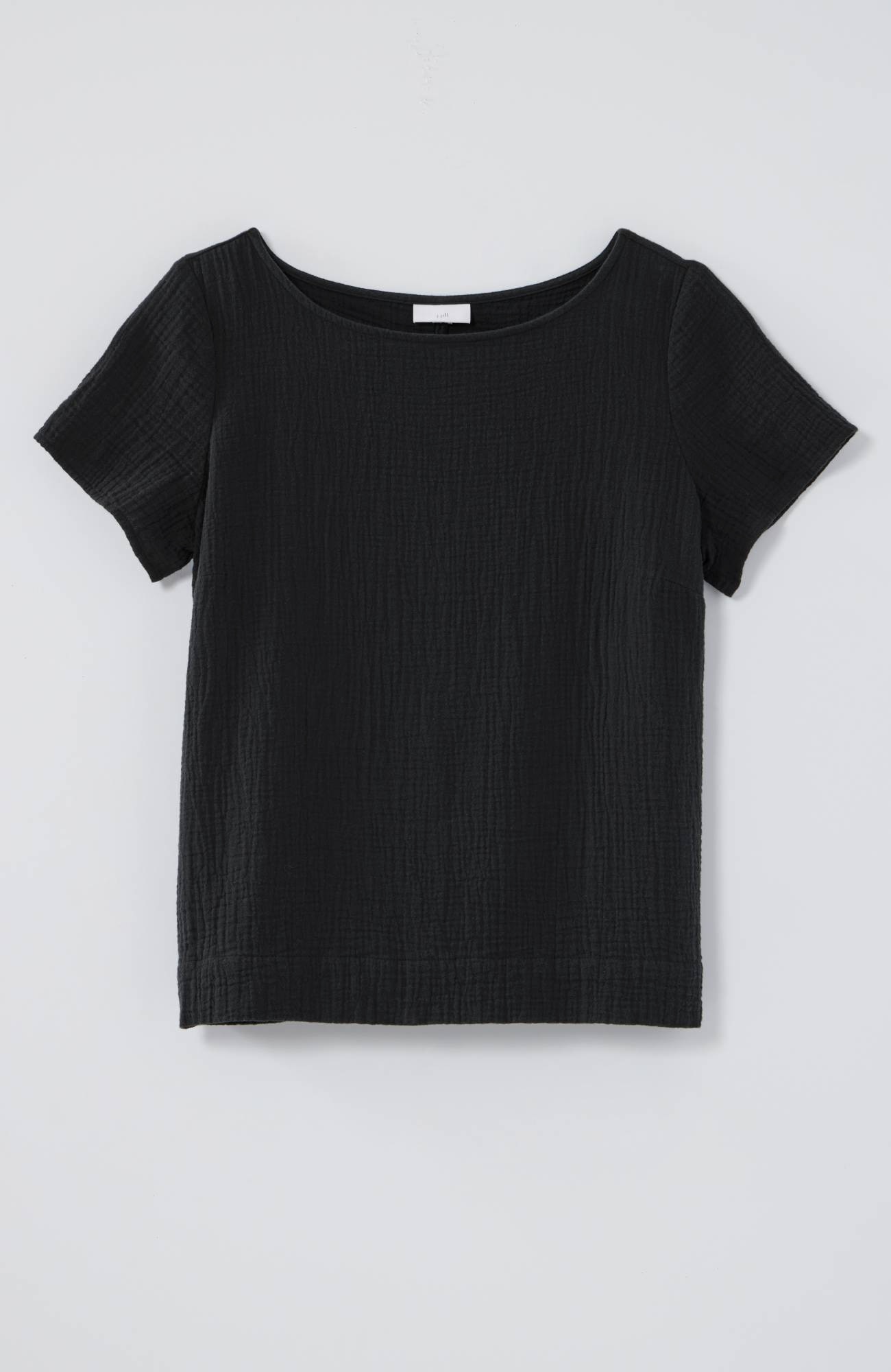 cotton-gauze cap-sleeve top