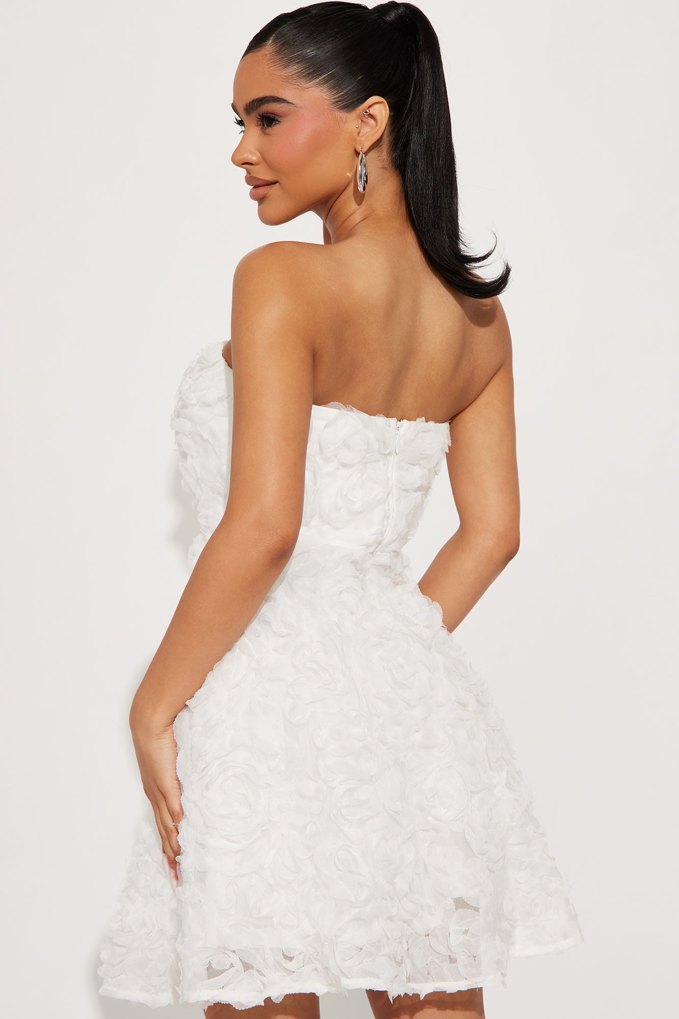Garden Goddess Mini Dress - White