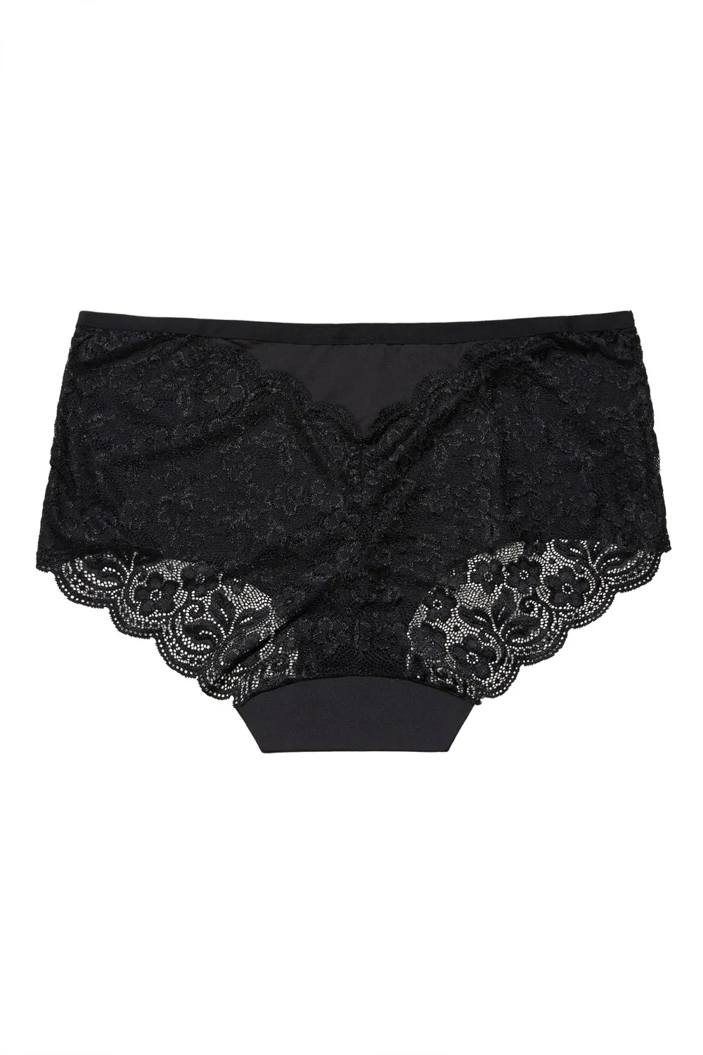 YOURS 5 PACK Curve Black Cotton High Waisted Full Briefs