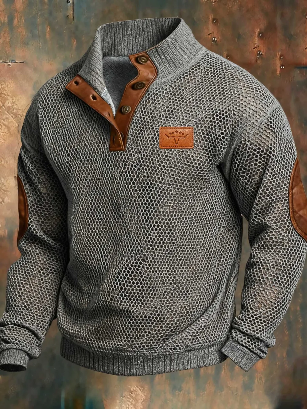 Men's Vintage Print Long Sleeve Sweatshirt