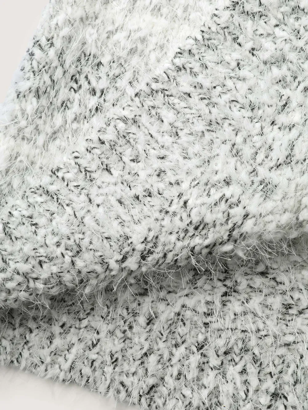 Plush Textured Striped Knit Cardigan