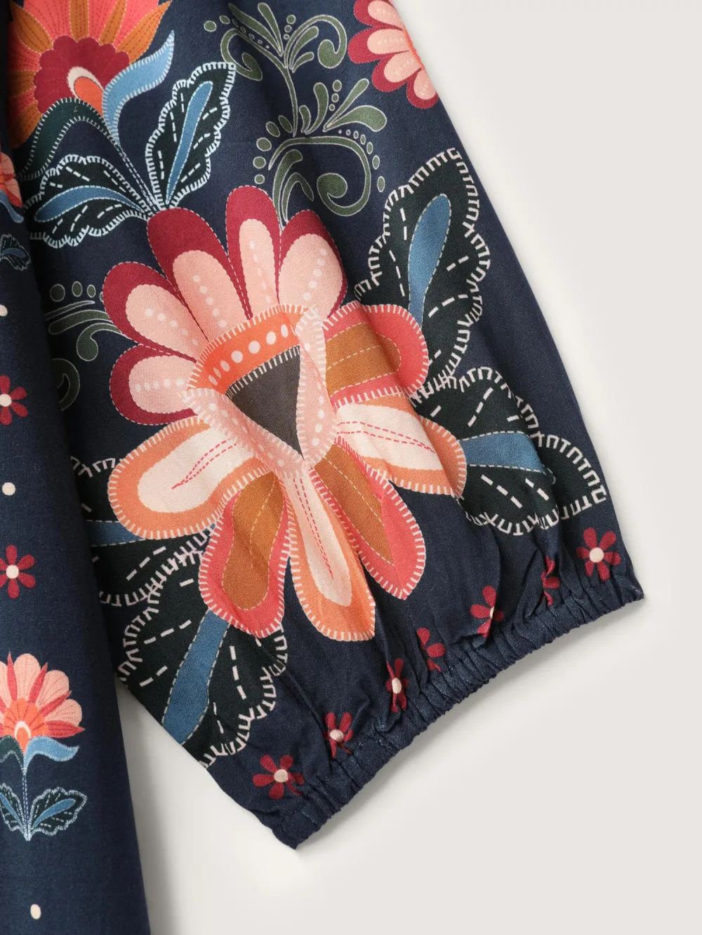 Boho Print Neck Tie Maxi Dress