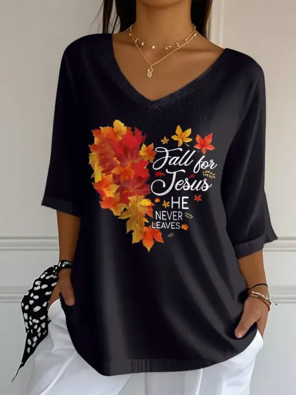 Women's Casual Retro Autumn Faith Bubble Wrinkled Cropped Top