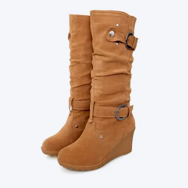 Women'S Round Toe Wedge Snow Boots 88992763C