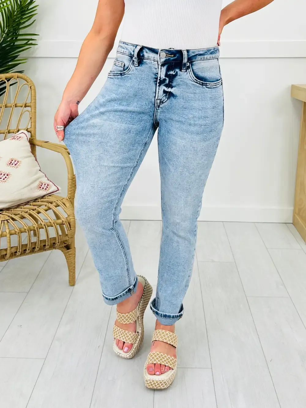 Take My Advice Tummy Control MOCO Exclusive Straight Jeans