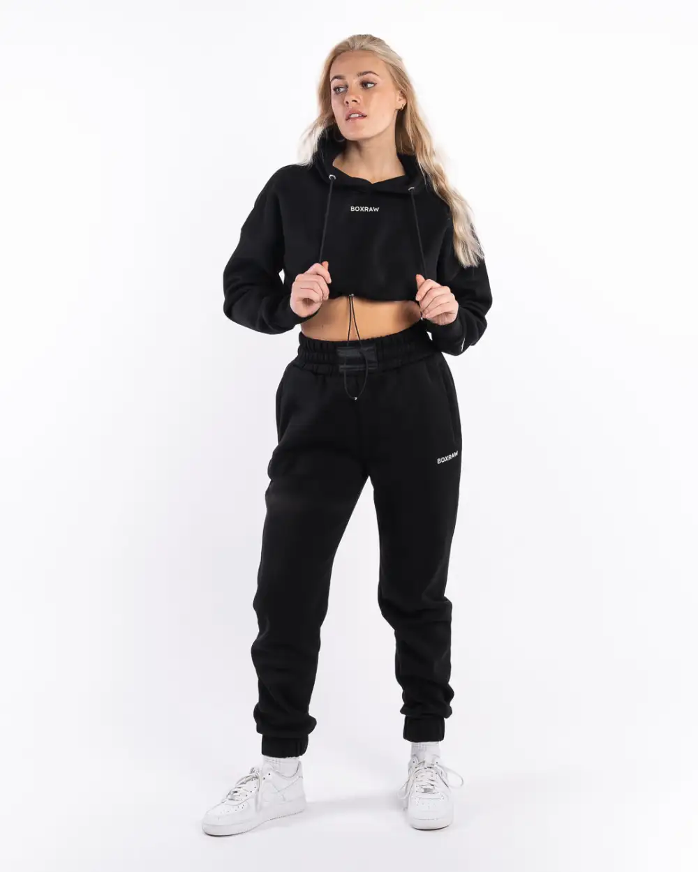 Johnson Cropped Hoodie - Black