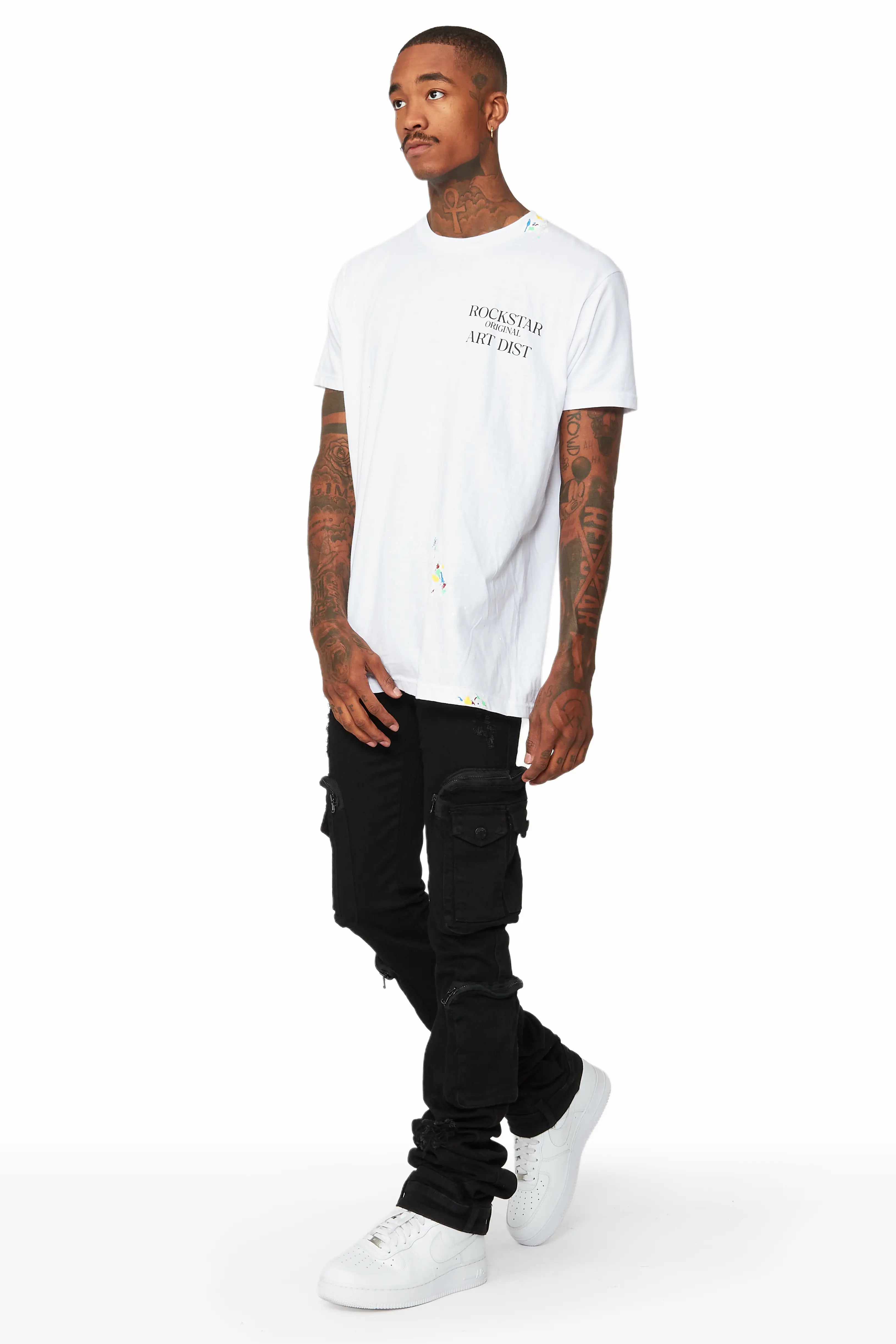 Sutton Black Super Stacked Flare Jean