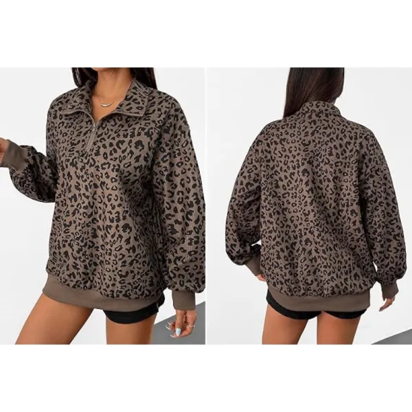 Women Casual Zip Up Sweatshirt