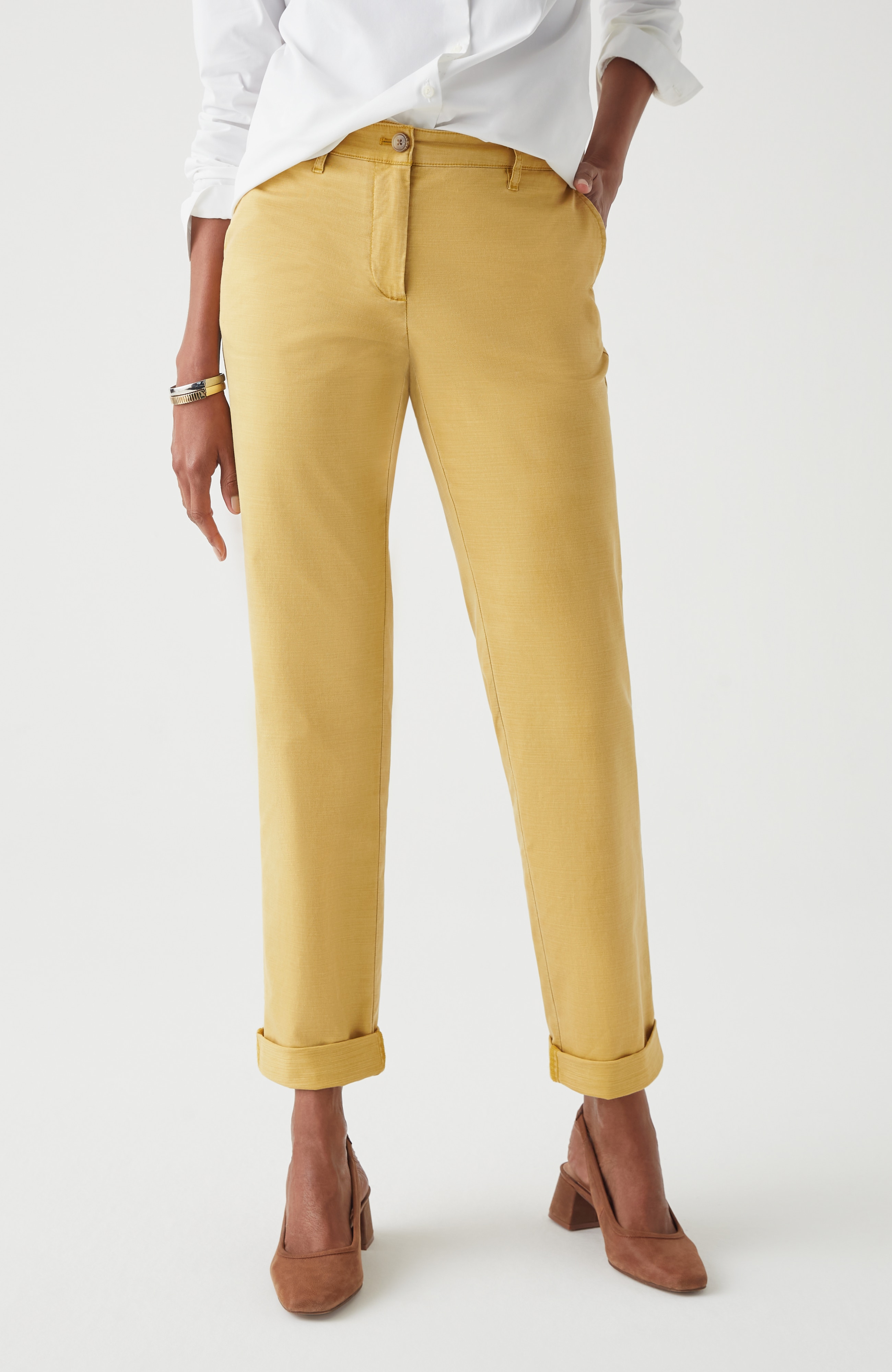 Relaxed Straight-Leg Chino Pants