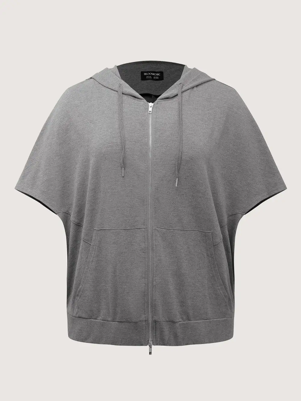 Supersoft Cloak Style Zipper Hooded Jacket