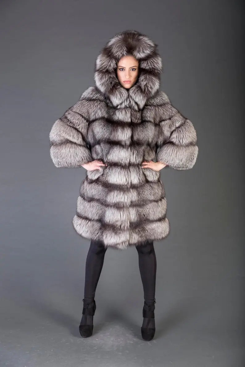Silver Fox Fur Jacket