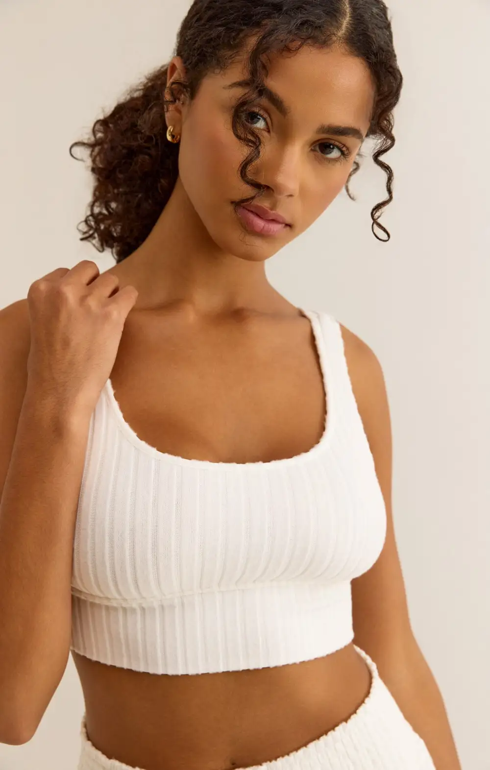 Zoe Silky Rib Tank Bra