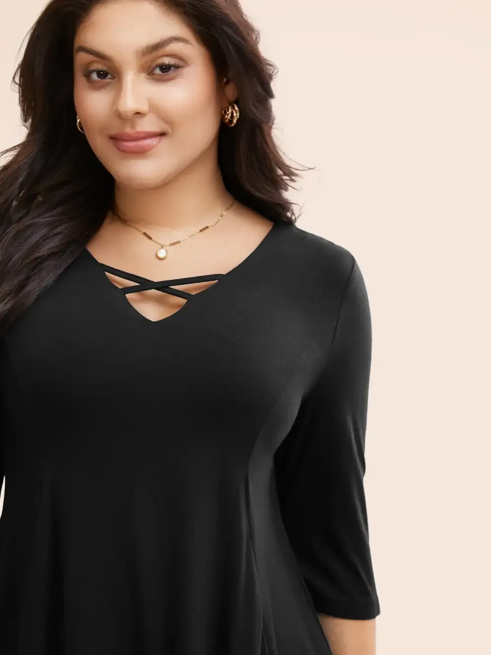 Supersoft Essentials Cross Straps Pleated T-Shirt