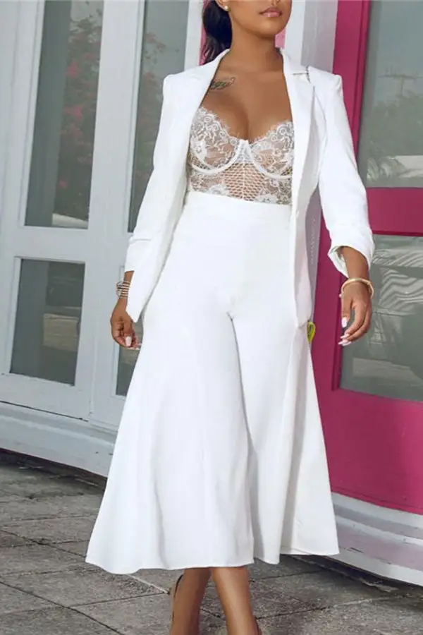  Elegant Pant Suit With Belt