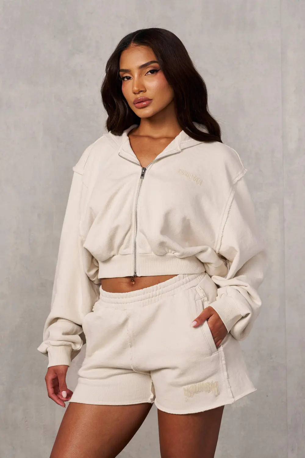 W548 Rebel Crop Zip up Hoodie