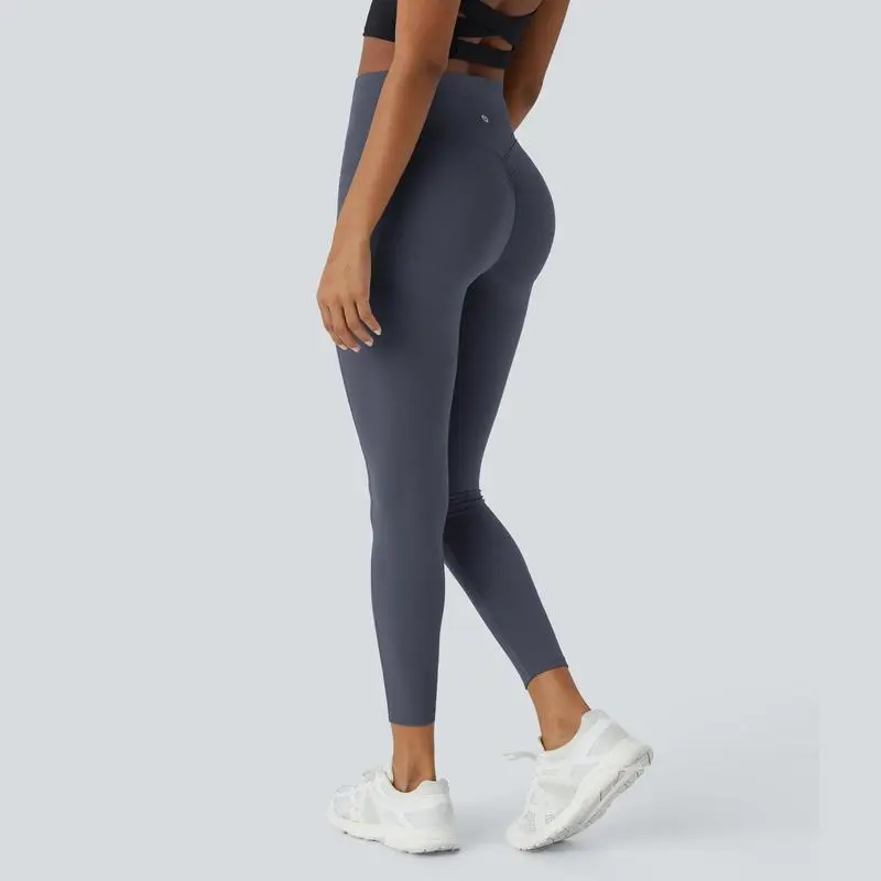 Women's High-Waisted Scrunch Butt Lifting Leggings with Tummy Control & Pockets – Seamless Front, Ultra-Sculpt Fit