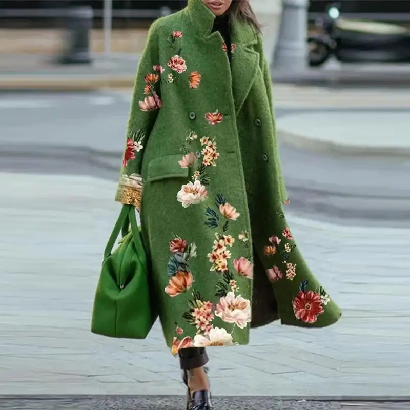 Oversized Winter Wool Trench Coat