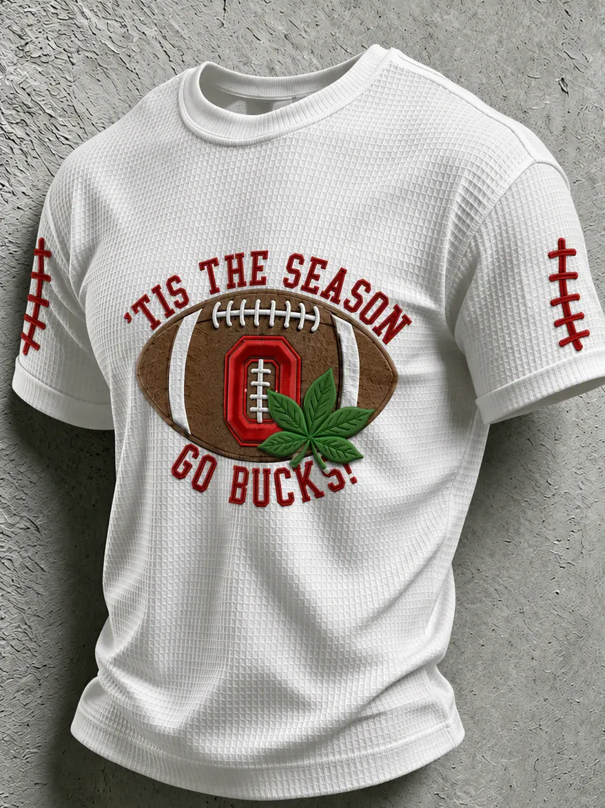 Men'S Football Fan Waffle T-Shirt