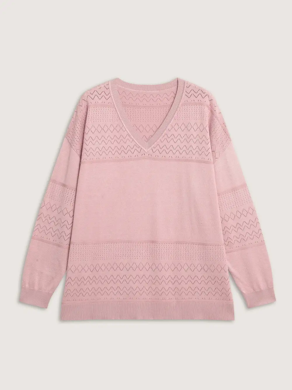 Supersoft Textured Eyelet Trim Pullover