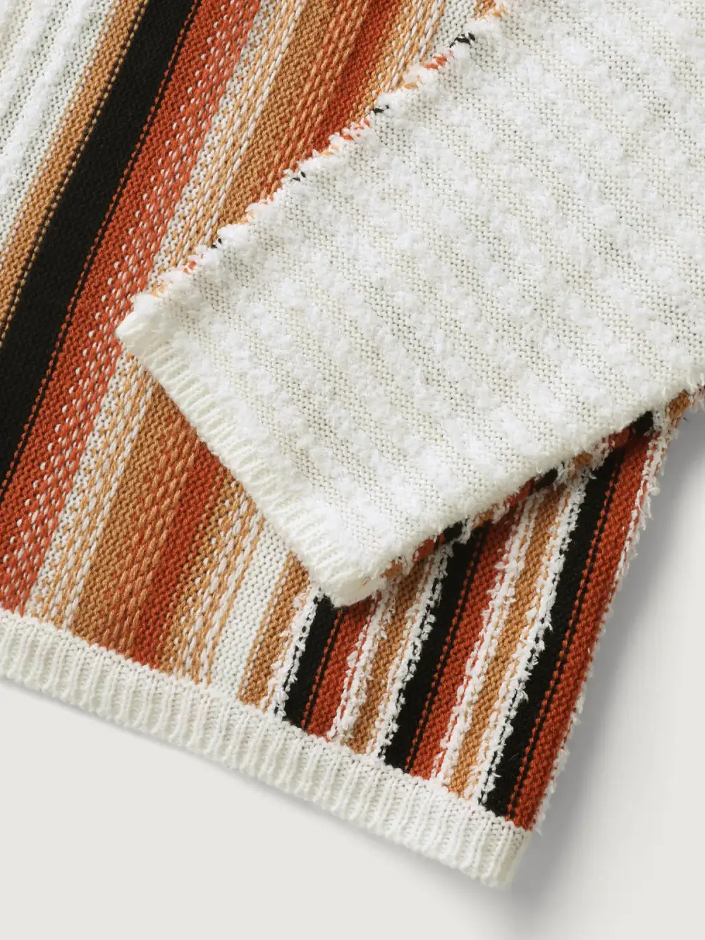 Earthy Stripes Drop Shoulder Lightweight Pullover