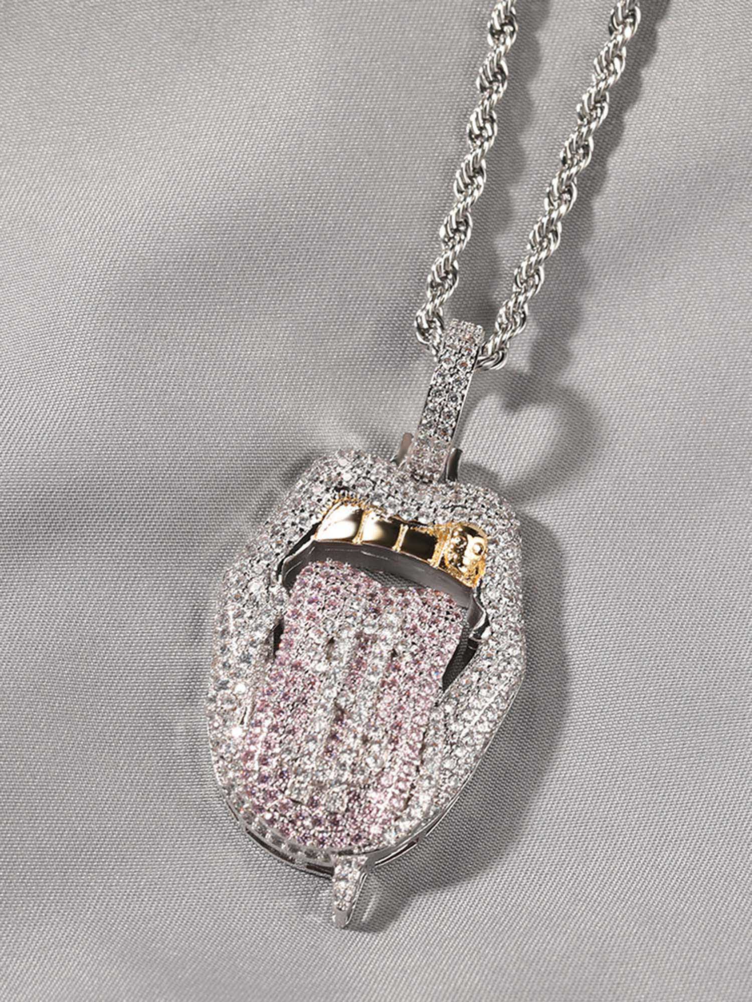 Hip Hop Zirconia Necklace - 2141