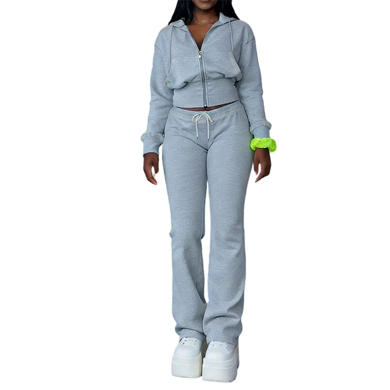 Women's Solid Waffle Knit Two-piece Set