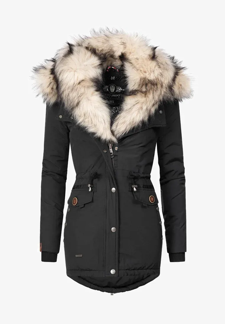 Ladies Winter Thicken Windproof Parka Pink