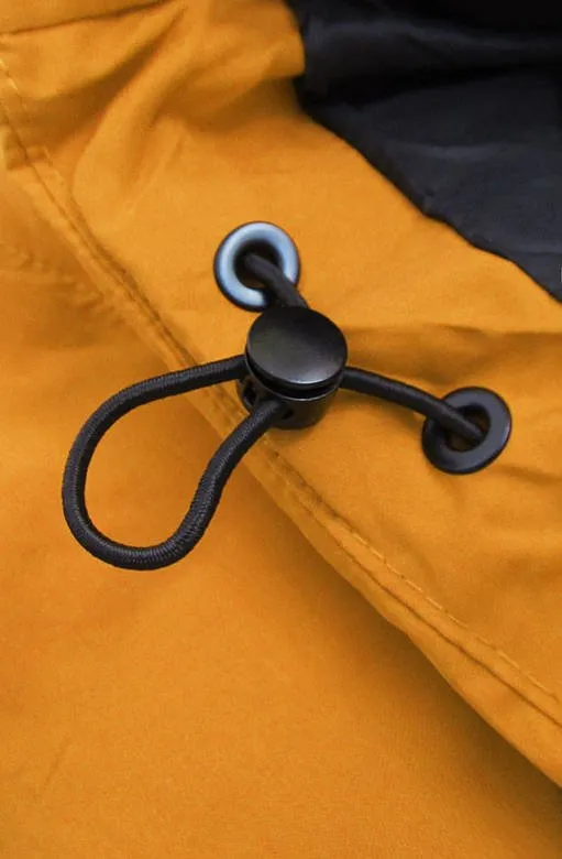 Ladies Short Winter Hooded Jacket Yellow