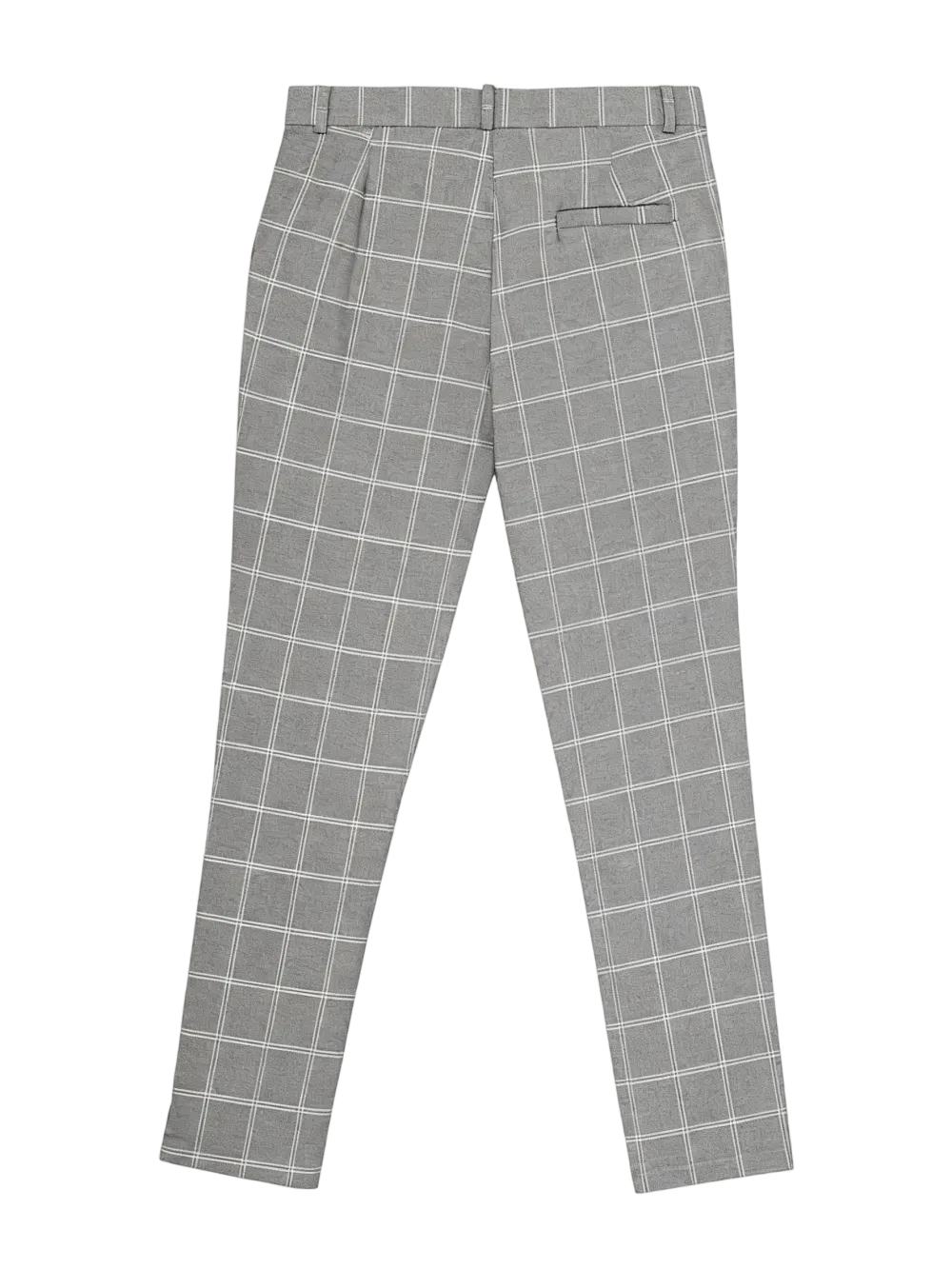 Men's Plaid Button-Fly Slim Trousers (Pocket Design) - Work/Daily, All Seasons