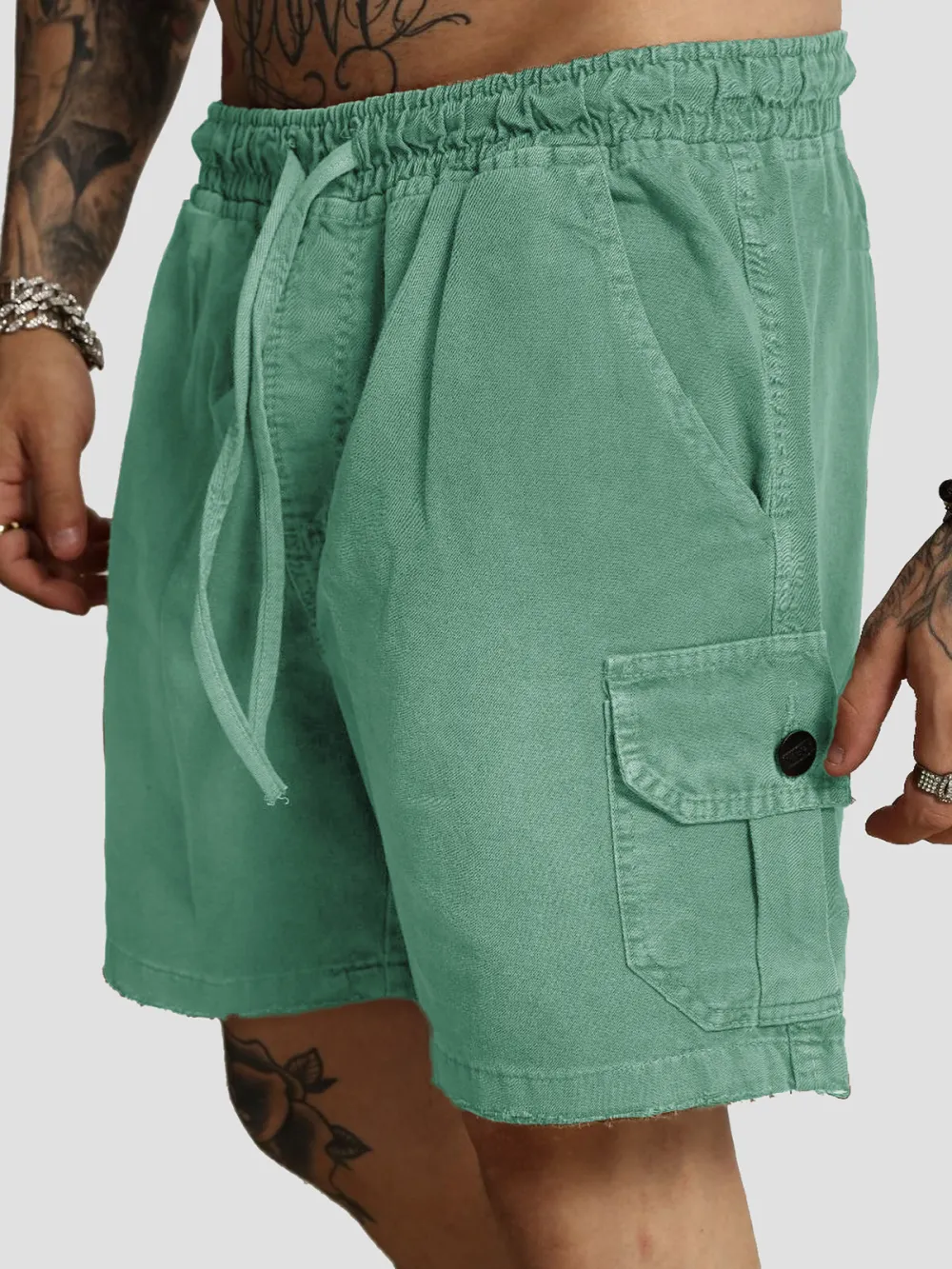 Men's Fashion Retro Workwear Pocket Shorts