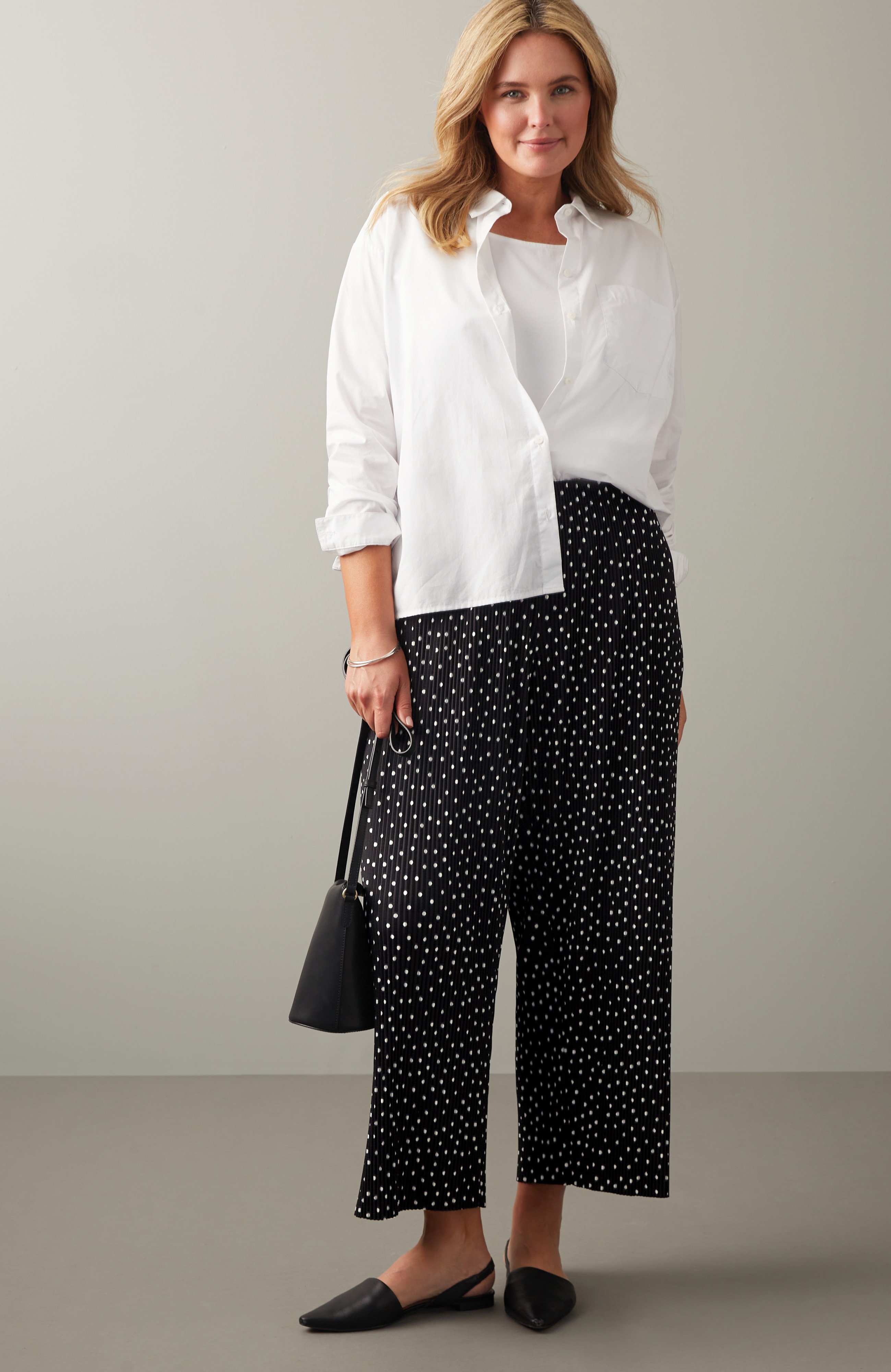 Wearever Plissé Wide-Leg Crops