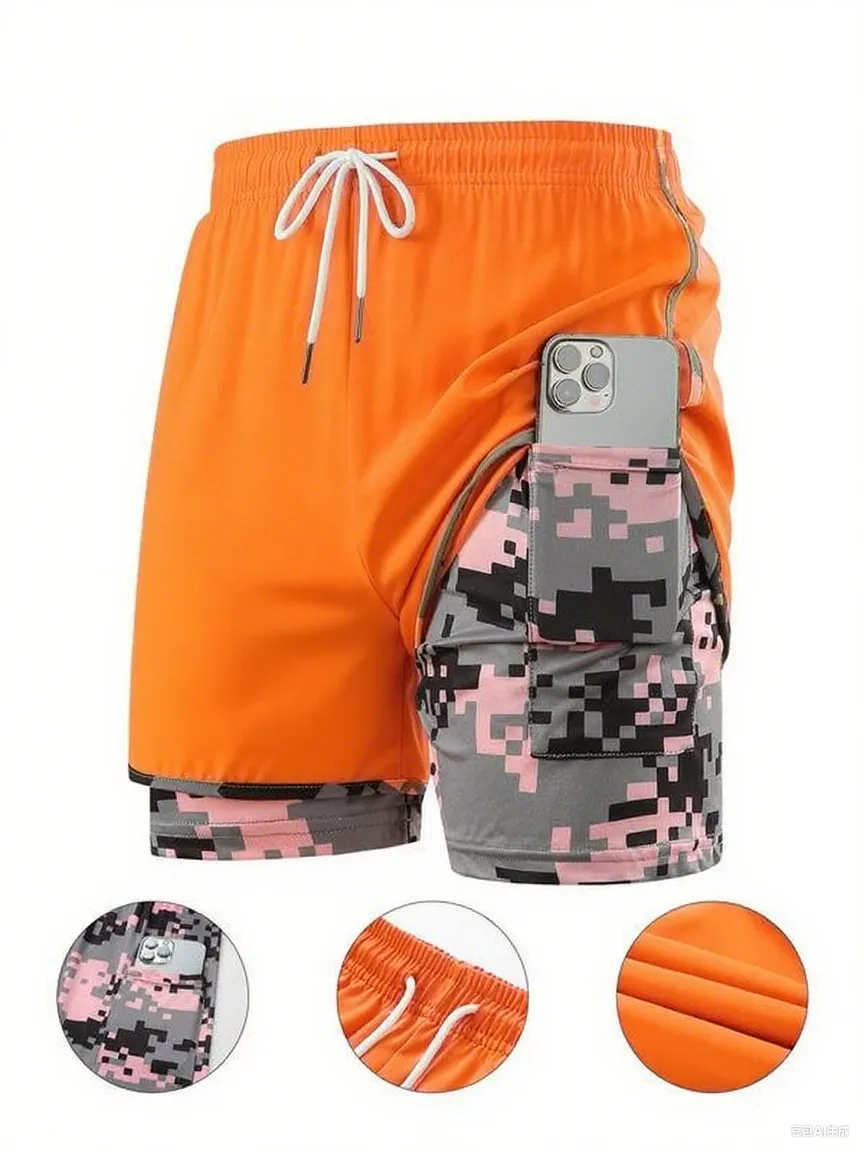 Women's Camo Gym Shorts – Quick-Dry, Breathable, Slim Fit