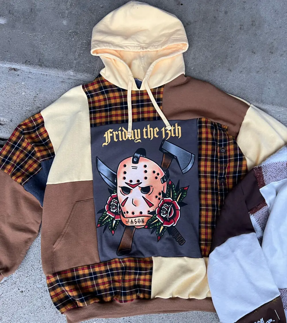 2 piene hoodie sweatshirts how perfect and cozy piece for your Halloween day