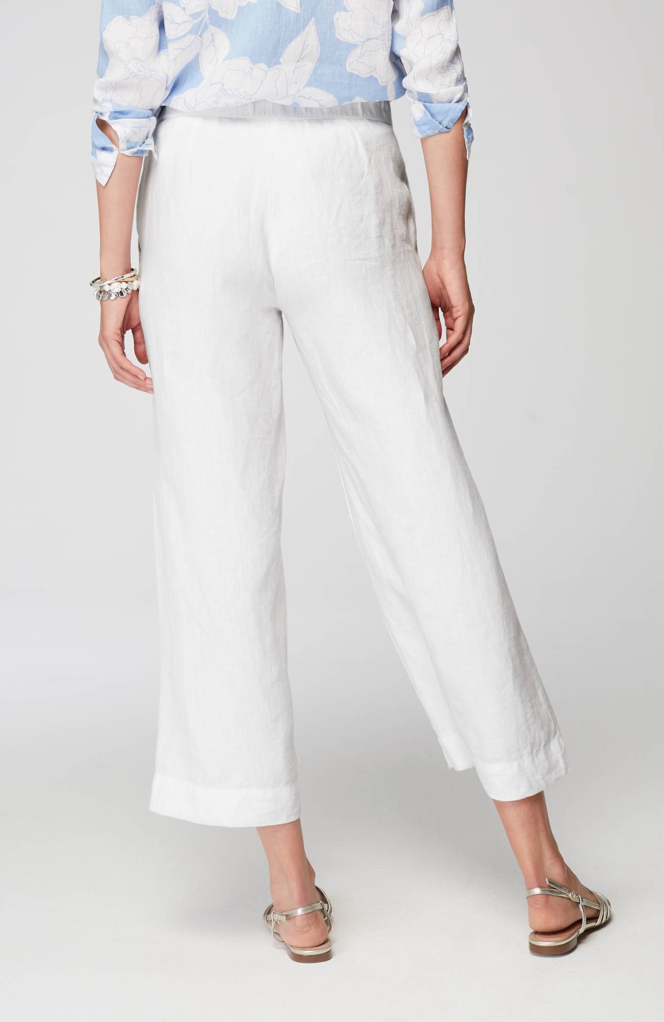 Easy Linen Wide-Leg Crops